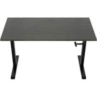 euroseats Sit Stand Workstation burslibl160log Black, Brown 1,600 x 800 x 685 - 1,165 mm
