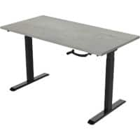 euroseats Height Adjustable Sit Stand Workstation Metal Black 1,200 x 800 mm