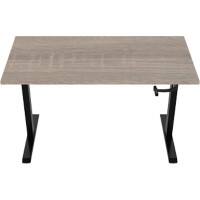euroseats Crank Sit Stand Desk Rectangular Oak T-Foot 1,400 (W) x 800 (D) x 1,190 (H) mm Metal
