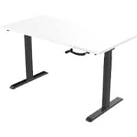 euroseats Sit Stand Workstation burslibl120wit Black, White 1,200 x 800 x 685 - 1,165 mm