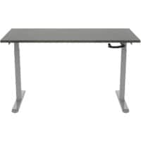 euroseats Height Adjustable Sit Stand Workstation Metal Grey 1,200 x 800 mm