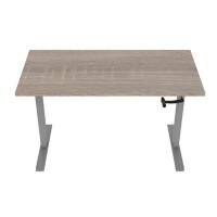 euroseats Crank Sit Stand Desk Rectangular Oak T-Foot 1,200 (W) x 800 (D) x 1,190 (H) mm Metal