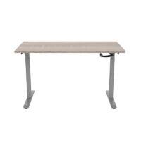 euroseats Crank Sit Stand Desk Rectangular Oak T-Foot 1,400 (W) x 800 (D) x 1,190 (H) mm Metal