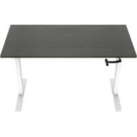 euroseats Crank Sit Stand Desk Rectangular Oak T-Foot 1,400 (W) x 800 (D) x 1,190 (H) mm Metal