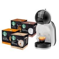 NESCAFÉ Dolce Gusto Mini Me Coffee Machine Black + 8 Boxes of Dolce Gusto Starbucks Capsules for Free