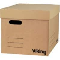 Viking Economy Archive Box Brown 33 x 45.9 x 29.5 cm Pack of 10