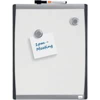 Nobo Small Wall Mountable Magnetic Whiteboard 1903779 Lacquered Steel Arched Frame 280 x 335 mm White