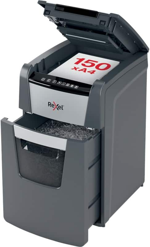 Rexel Optimum AutoFeed+ 150M Automatic Micro-Cut Shredder Security Level P-5 165 Sheets Automatic & 6 Sheets Manual