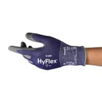 Ansell HyFlex Cut Resistant Non-Disposable Handling Gloves Nitrile Size 8 Dark Blue 12 Pairs