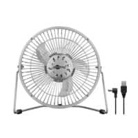 goobay Desk Fan USB 1 Speed 23 cm Silver 62062 20 cm