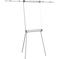 Flipchart Silver, Graphite with Extendable Arms 70 x 186 cm