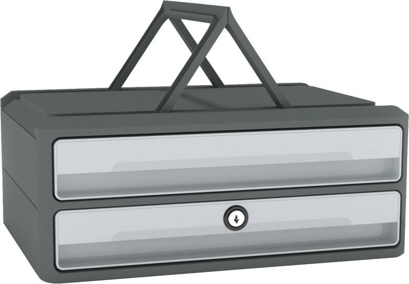 CEP Moov Up Drawer System Plastic Dark Grey, Light Grey 2 Drawers 37 x 27.5 x 14.6 cm
