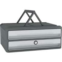 CEP Moov Up Drawer System Plastic Dark Grey, Light Grey 2 Drawers 37 x 27.5 x 14.6 cm