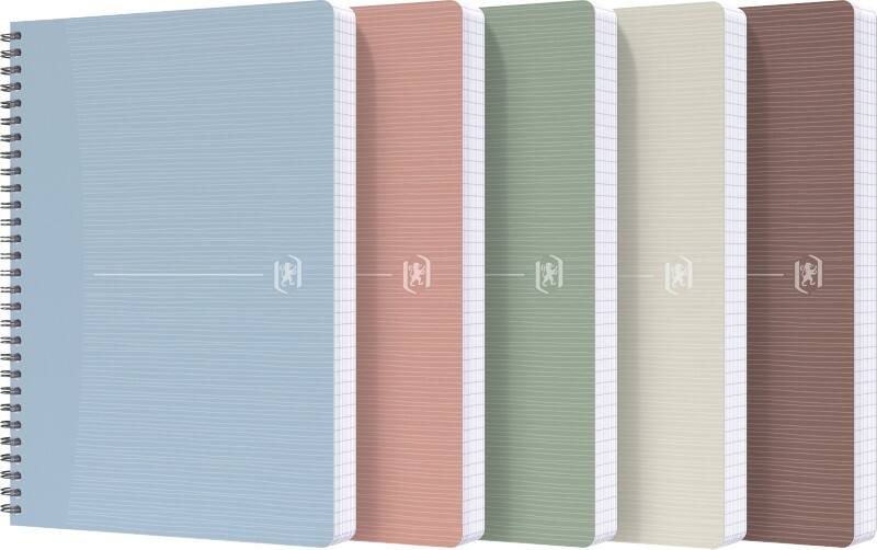 OXFORD My Rec'Up Notebook A5 Ruled Twin Wire Card Assorted 180 Pages 90 Sheets Pack of 5