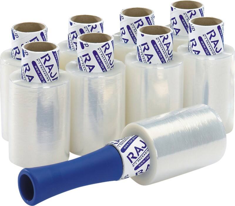 RAJA Stretch Film Wrap 100 mm (W) x 150 m (L) 17 Micron Transparent Pack of 20