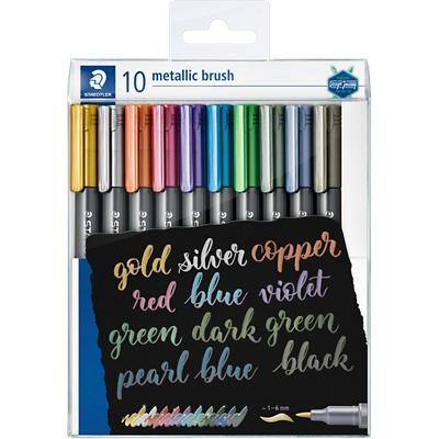 STAEDTLER Metallic Brush Marker ‎8321 TB10 Non-Permanent 1-6 mm Assorted Colours pack of 10
