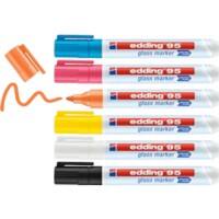 EDDING Glass Marker e-95 Felt Tip 1,5-3 mm Assorted