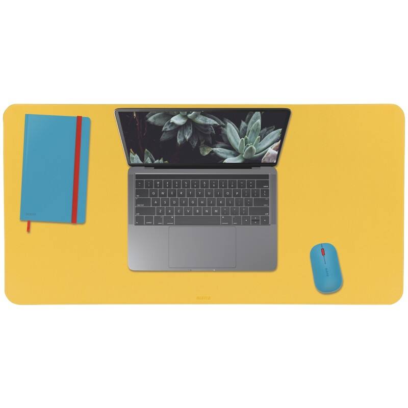 Leitz Cosy Desk Mat Polyester, Foam Yellow 80 x 40 cm