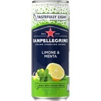 S.Pellegrino Limone & Menta Soft Drink Sparkling Lemon and Mint 12 Bottles of 330 ml