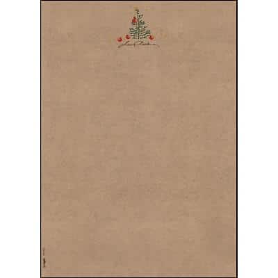 Sigel Christmas Paper DP415 A4 100 gsm Brown 21 x 12 cm Pack of 100