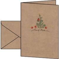 Sigel Christmas Card DS075 A6 225 g/m² Brown 21.1 x 9 cm Pack of 20
