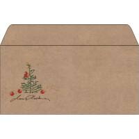Sigel Christmas Envelope DU255 DL 100 gsm Brown 11.1 x 25 cm Pack of 50
