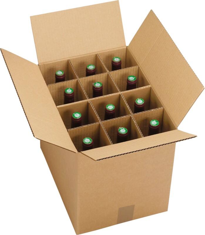 RAJA Bottle Box Board 278 (W) x 330(D) x 372 (H) mm Brown Pack of 20