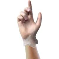 UNICARE Disposable Gloves Vinyl Powdered Large (L) Clear Pack of 100