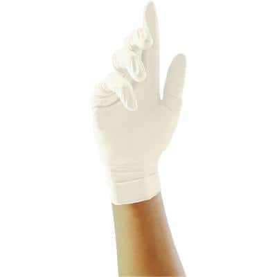 UNICARE Disposable Gloves Latex Non-powdered Medium (M) Natural Pack of 100
