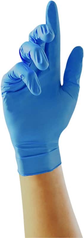 UNICARE Disposable Gloves Nitrile Non-Powdered Medium (M) Blue Pack of 100