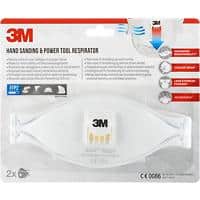 3M Respirator White Pack of 2