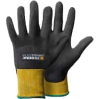 TEGERA Infinity Non-Disposable Handling Gloves Nitrile Foam Size 7 Black, Yellow 6 Pairs