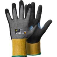 TEGERA Infinity Non Disposable Handling Gloves Nitrile Foam Size 8 Grey, Yellow 6 Pairs