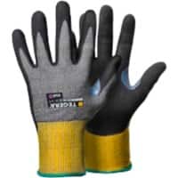 TEGERA Infinity Non-Disposable Handling Gloves Nitrile Foam Size 7 Grey, Yellow 6 Pairs