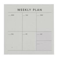 HAVEN Weekly Planner AQWEKCL White 90 mm (W) X 90 mm (D) X 10 mm (H)