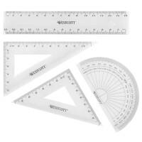 Westcott Maths Set E-10303 00 Transparent Set of 4