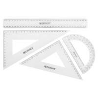 Westcott Maths Set E-10304 00 Transparent Set of 4