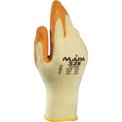 Mapa Professional Titan 328 Non-Disposable Handling Gloves Latex Size 9 Yellow
