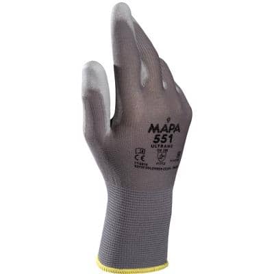 Mapa Professional Ultrane 551 Non-Disposable Handling Gloves PP (Polypropylene) Size 9 Grey
