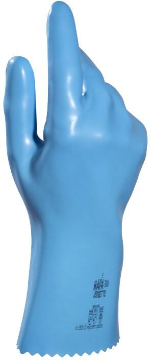 Mapa Professional Type B 300 Chemical Gloves Latex Non-Powdered Size 7 Blue 2 Gloves 