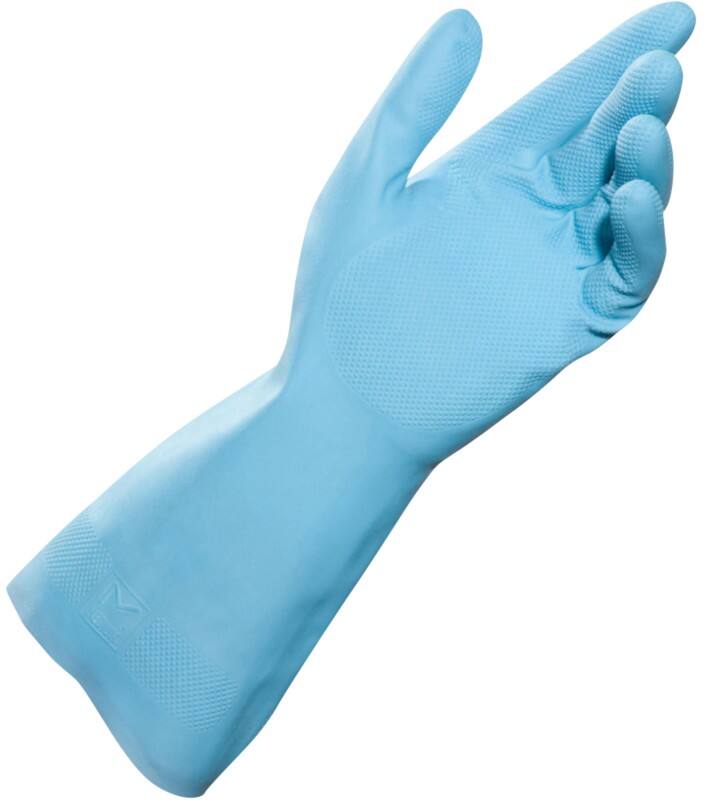 Mapa Professional Vital 117 Cleaning Gloves Latex Non-Powdered Medium (M) Blue 2 Gloves 