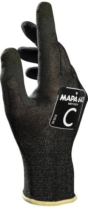 Mapa Professional Krytech 643 Non-Disposable Handling Gloves Nitrile Size 10 Black