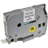 Unbranded P-touch Label Tape Compatible Brother TZe-231 5BRT231-WT Adhesive Black on White 12 mm x 8 m   