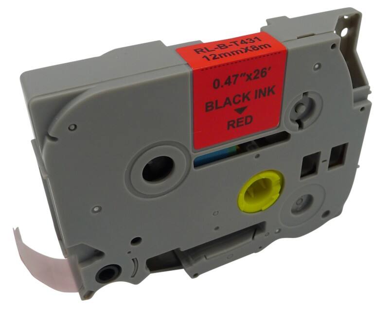 P-touch Labelling Tape Compatible Brother TZe-431 5BRT431 Adhesive Red 88 mm x 8 m