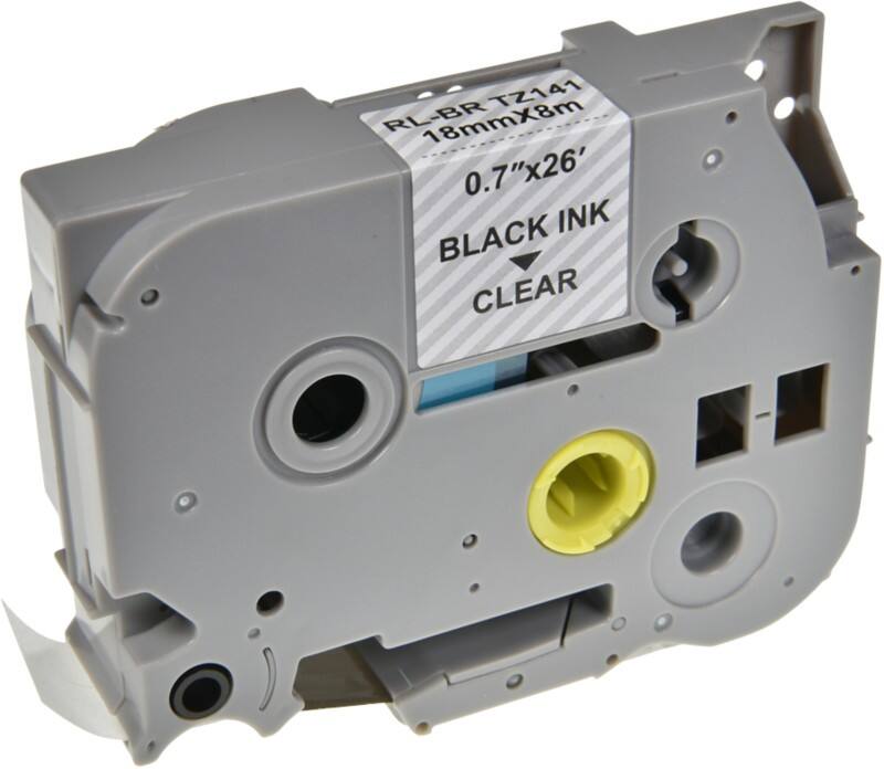 P-touch Labelling Tape Compatible Brother TZe-141 5BRT141 Adhesive Transparent 88 mm x 8 m
