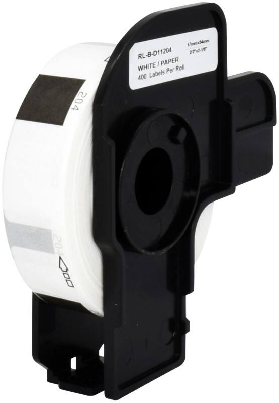 QL Label Roll Compatible Brother DK-11204 5BR11204-WT Adhesive Black on White 90 x 91 mm 400 Labels