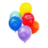 On the Wall Balloons Birthday Multicolour 21133 Pack of 6