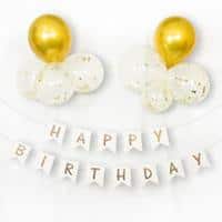 On the Wall 'Happy Birthday' Decoration Set Pack of 9