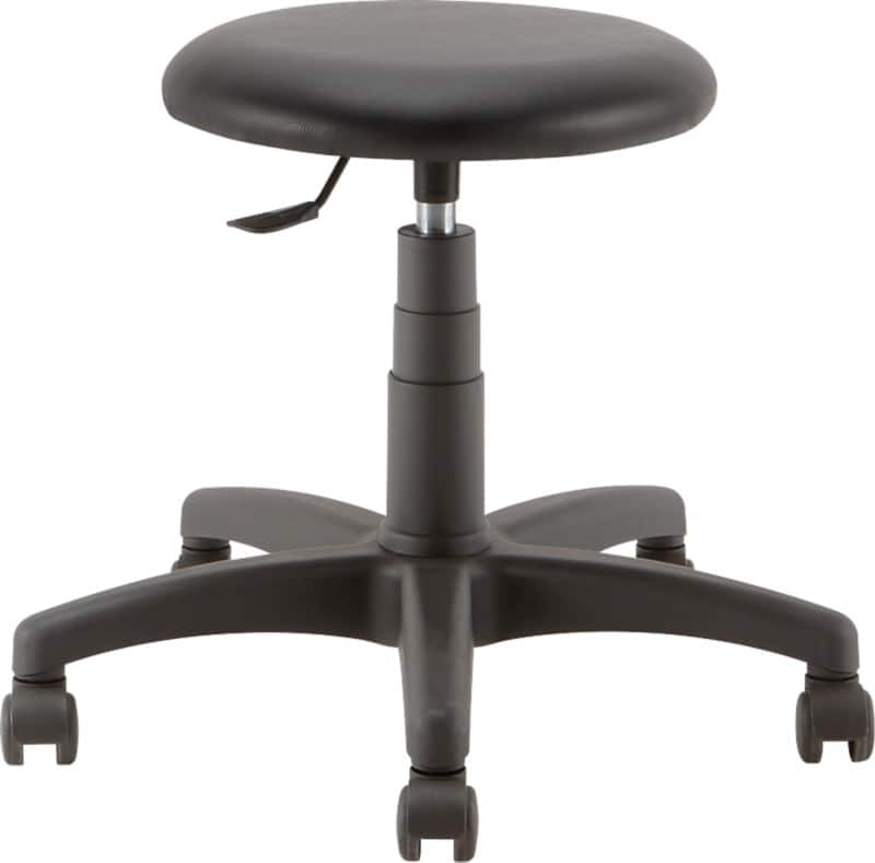 Teknik 04 Stool Faux Leather Without armrest Black 100 kg MEA SOFT 01/PG 640 x 640 x 550 mm