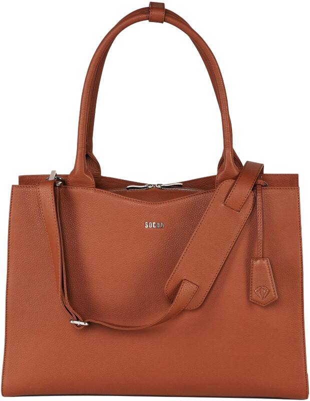 SOCHA Laptop Bag 15.6 " 45 x 13 x 31.5 cm Leather Cognac